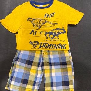 Gymboree Boys size 10 short sleeve and shorts outfit